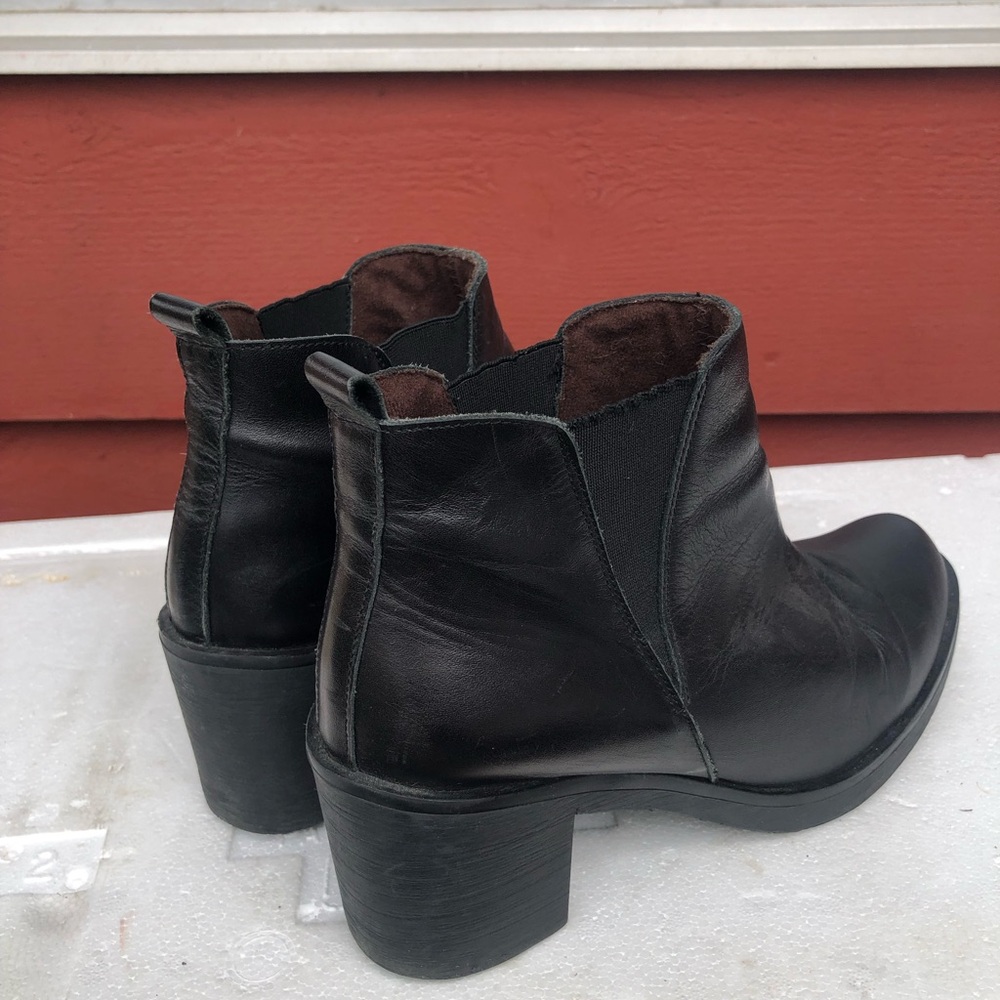 TLB  Mallorca Women’s Black Leather Ankle Boots Size 41/10.5US - Picture 5 of 16